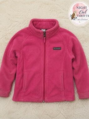 Columbia Pink Fleece Zip Jacket ~ 12/18 Months Girls Pink Coat